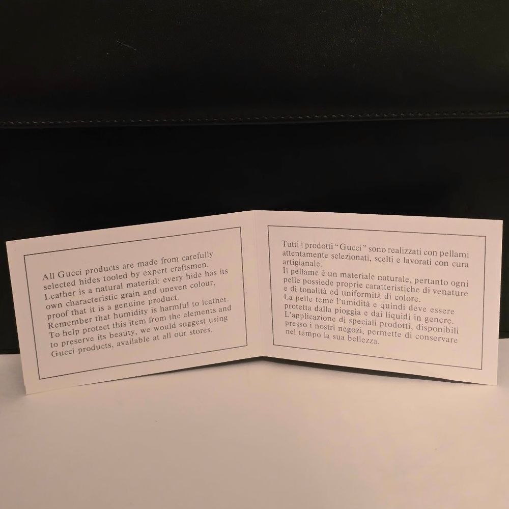 Vintage Gucci Black Leather Gold Chain Shoulder Bag - Picture 14 of 14